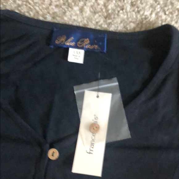 Blue Rain XXS Black top with buttons. NWT - Picture 2 of 5